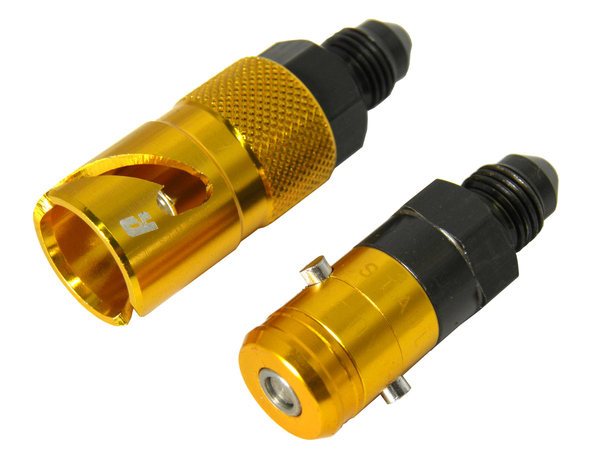 Sgancio Rapido Accossato In Alluminio Per Tubo Freno, Colore Oro