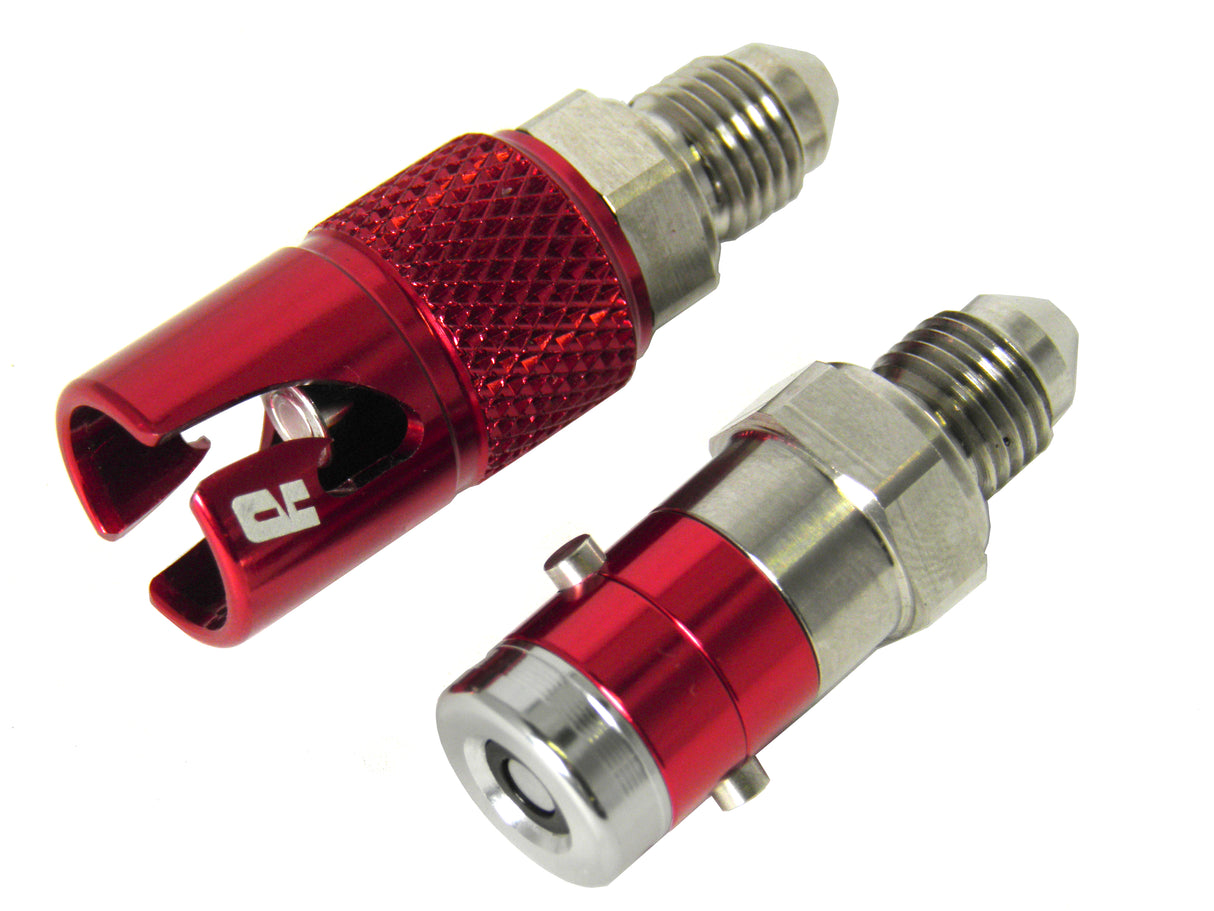 Sgancio Rapido Accossato In Alluminio Per Tubo Freno, Colore Rosso