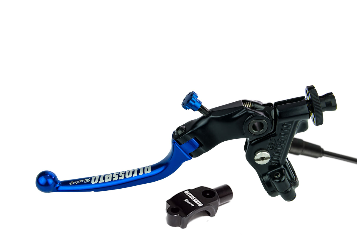 Comando Frizione A Cavo Accossato Con Leva Snodata Colorata (Pomello+Leva) Con Micro E Supporto Specchietto Inclusi - Supporto specchio: M8