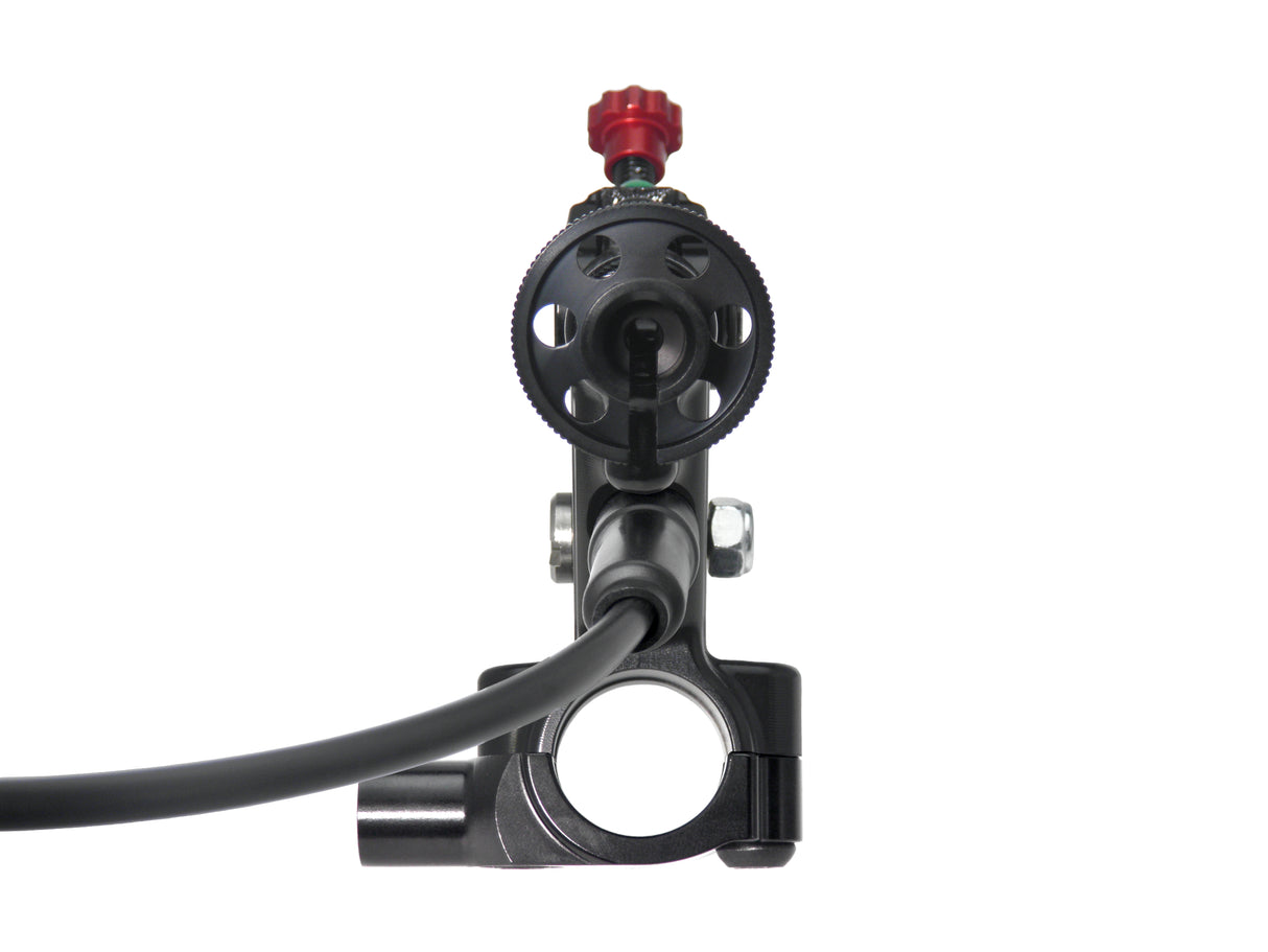 Comando Frizione A Cavo Accossato Con Leva Snodata Colorata (Pomello+Leva) Con Micro E Supporto Specchietto Inclusi - Supporto specchio: M10