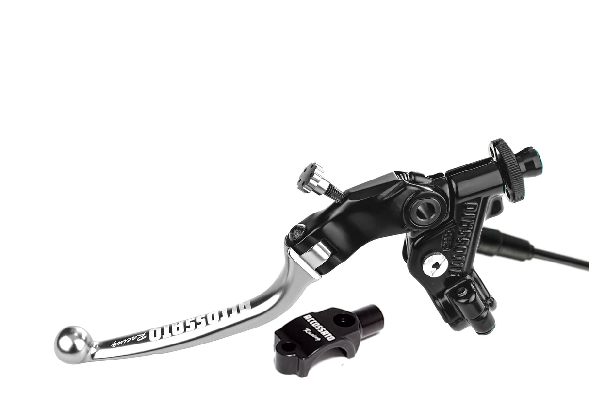 Comando Frizione A Cavo Accossato Con Leva Snodata Colorata (Pomello+Leva) Con Micro E Supporto Specchietto Inclusi - Supporto specchio: M10