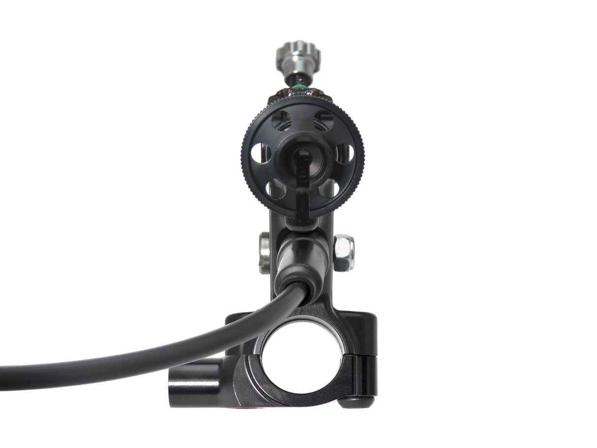 Comando Frizione A Cavo Accossato Con Leva Snodata Colorata (Pomello+Leva) Con Micro E Supporto Specchietto Inclusi - Supporto specchio: M8