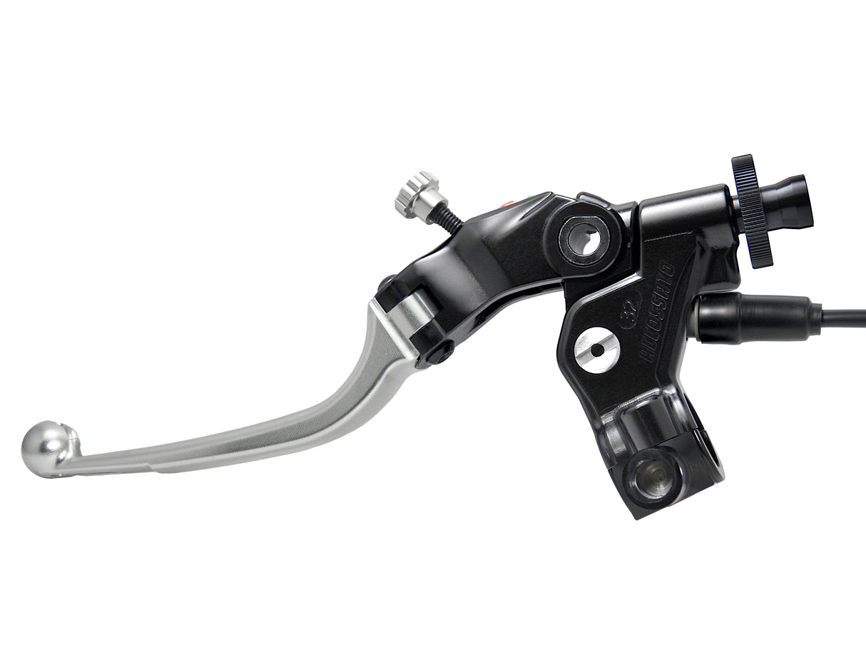 Comando Frizione A Cavo Accossato Con Leva Snodata Colorata (Pomello+Leva) Con Micro E Supporto Specchietto Inclusi - Supporto specchio: M8