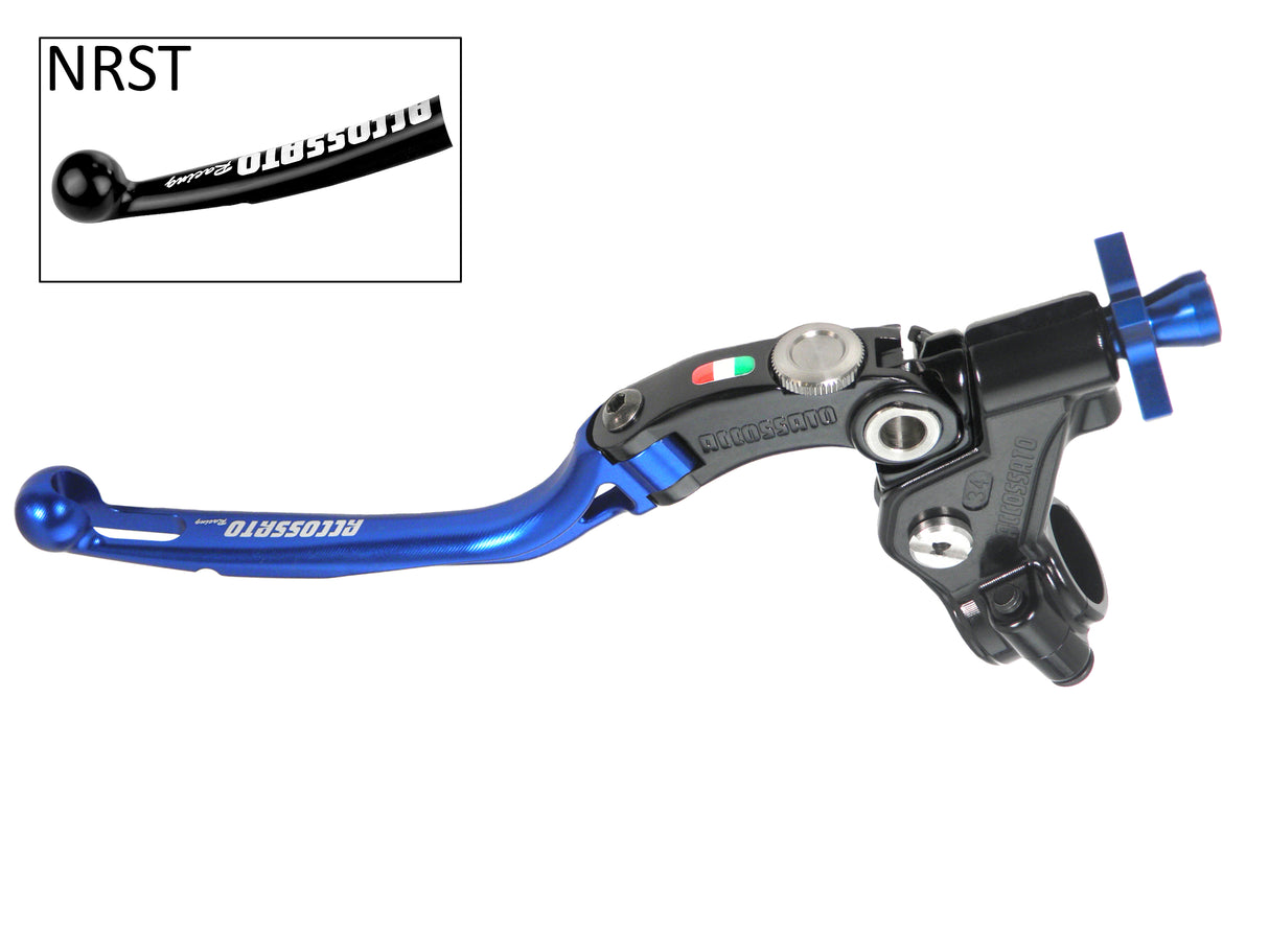 Comando Frizione A Cavo Racing Accossato Con Leva Snodata Colorata (Pomello+Leva+Regolatore), Con Predisposizione Attacco Micro