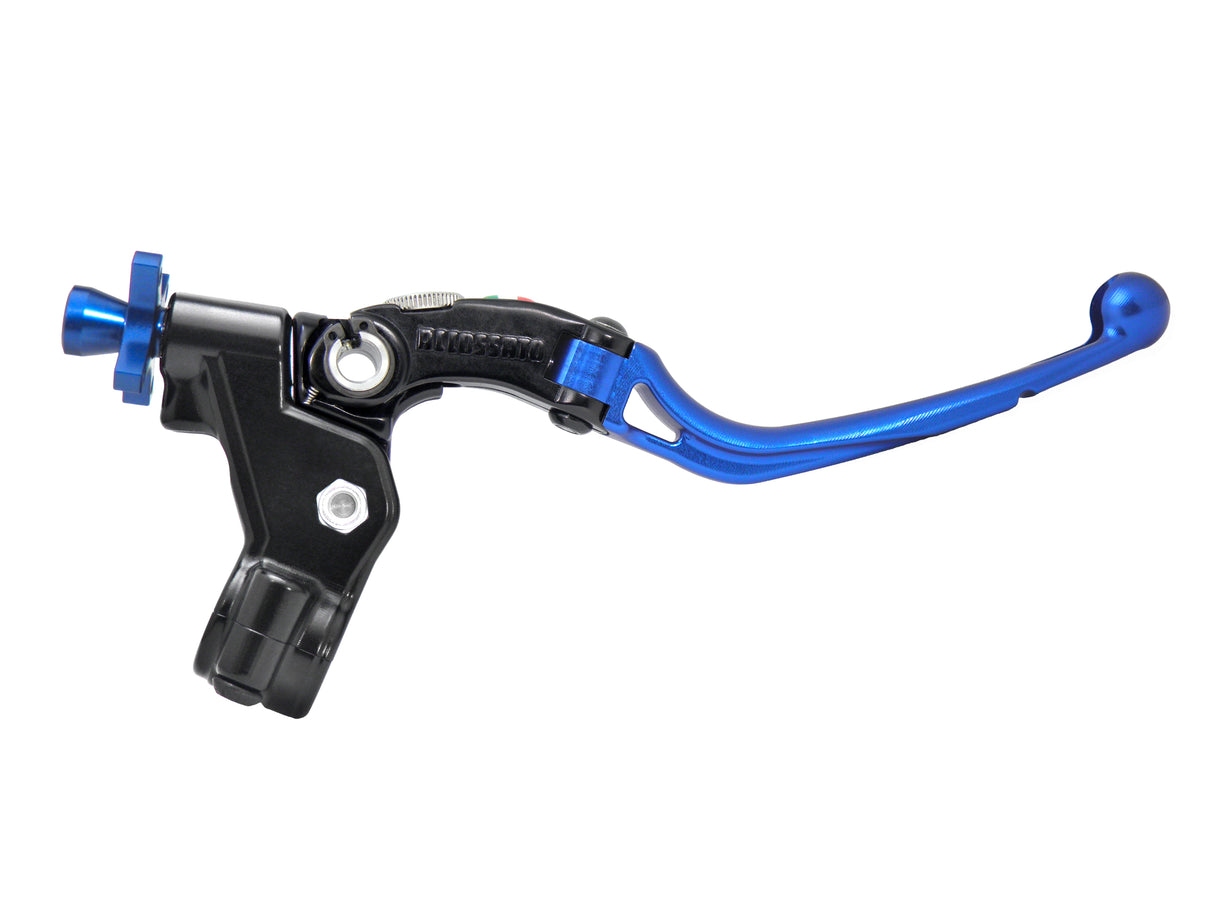 Comando Frizione A Cavo Racing Accossato Con Leva Snodata Colorata (Pomello+Leva+Regolatore), Con Predisposizione Attacco Micro
