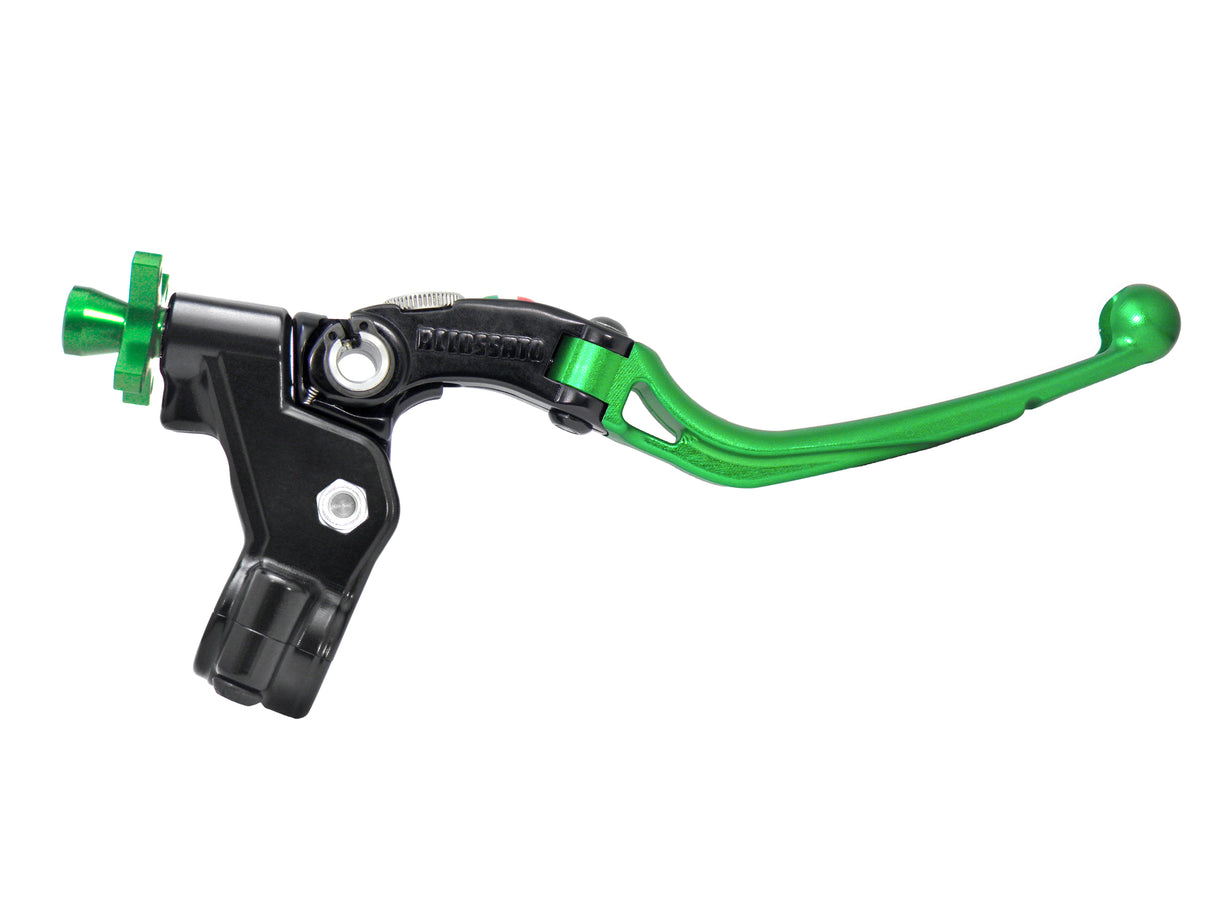 Comando Frizione A Cavo Racing Accossato Con Leva Snodata Colorata (Pomello+Leva+Regolatore), Con Predisposizione Attacco Micro