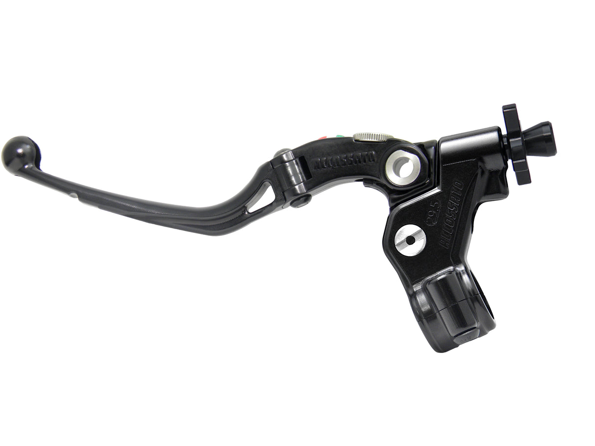 Comando Frizione A Cavo Racing Accossato Con Leva Snodata Colorata (Pomello+Leva+Regolatore), Con Predisposizione Attacco Micro