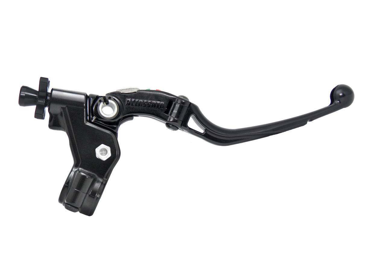 Comando Frizione A Cavo Racing Accossato Con Leva Snodata Colorata (Pomello+Leva+Regolatore), Con Predisposizione Attacco Micro