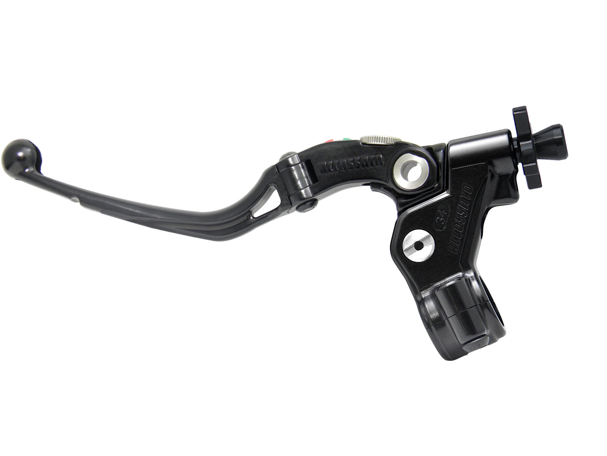 Comando Frizione A Cavo Racing Accossato Con Leva Snodata Colorata (Pomello+Leva+Regolatore), Con Predisposizione Attacco Micro