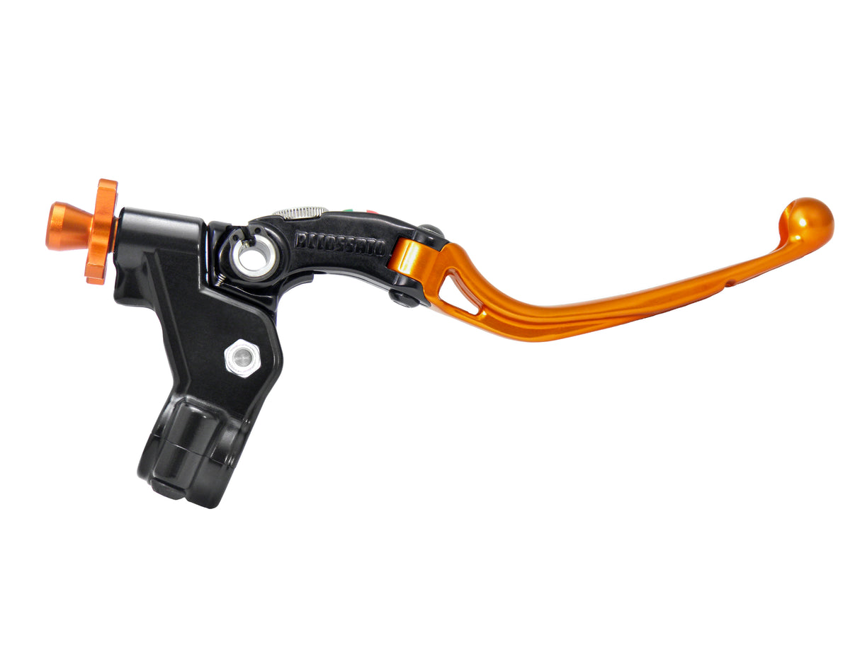 Comando Frizione A Cavo Racing Accossato Con Leva Snodata Colorata (Pomello+Leva+Regolatore), Con Predisposizione Attacco Micro