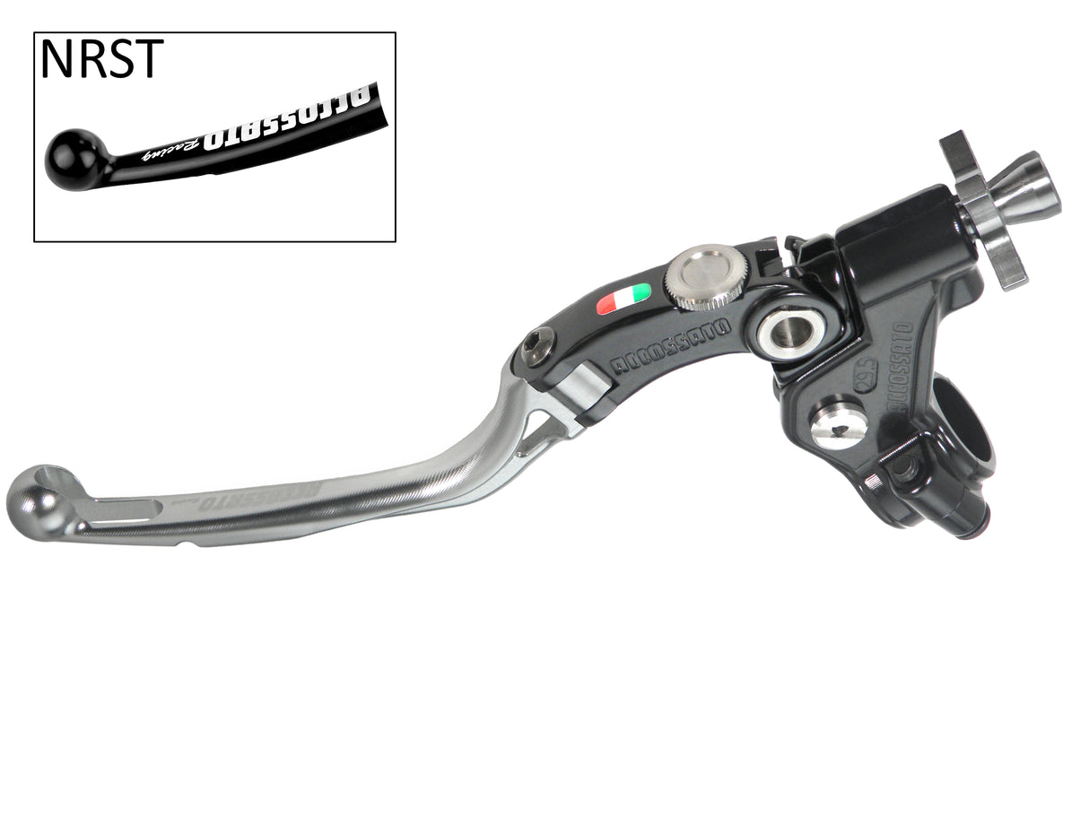 Comando Frizione A Cavo Racing Accossato Con Leva Snodata Colorata (Pomello+Leva+Regolatore), Con Predisposizione Attacco Micro