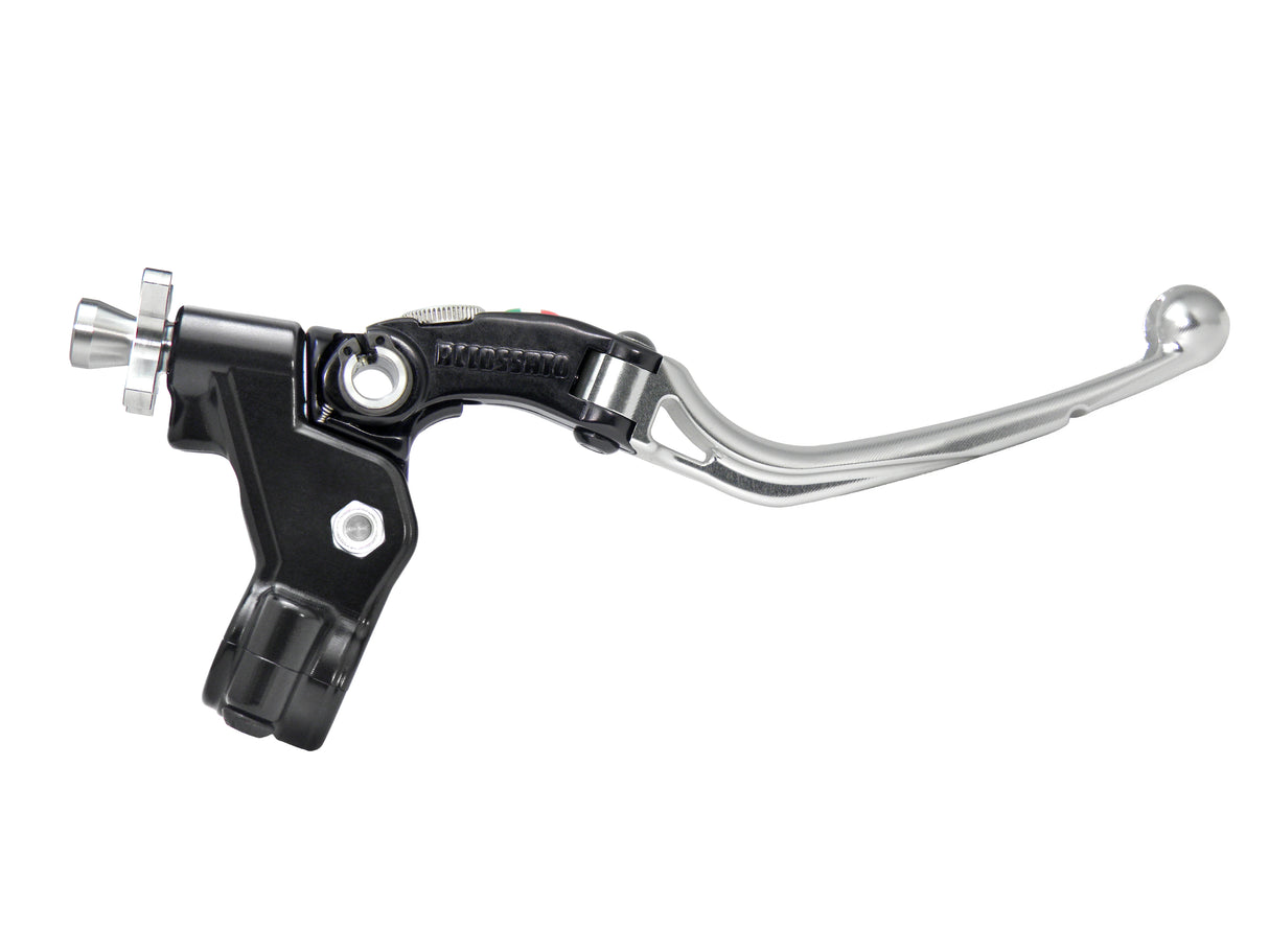 Comando Frizione A Cavo Racing Accossato Con Leva Snodata Colorata (Pomello+Leva+Regolatore), Con Predisposizione Attacco Micro