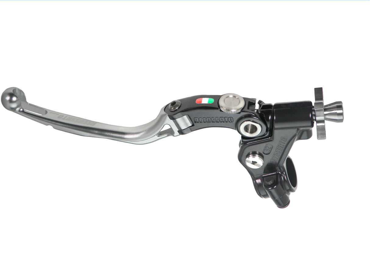 Comando Frizione A Cavo Racing Accossato Con Leva Snodata Colorata (Pomello+Leva+Regolatore), Con Predisposizione Attacco Micro