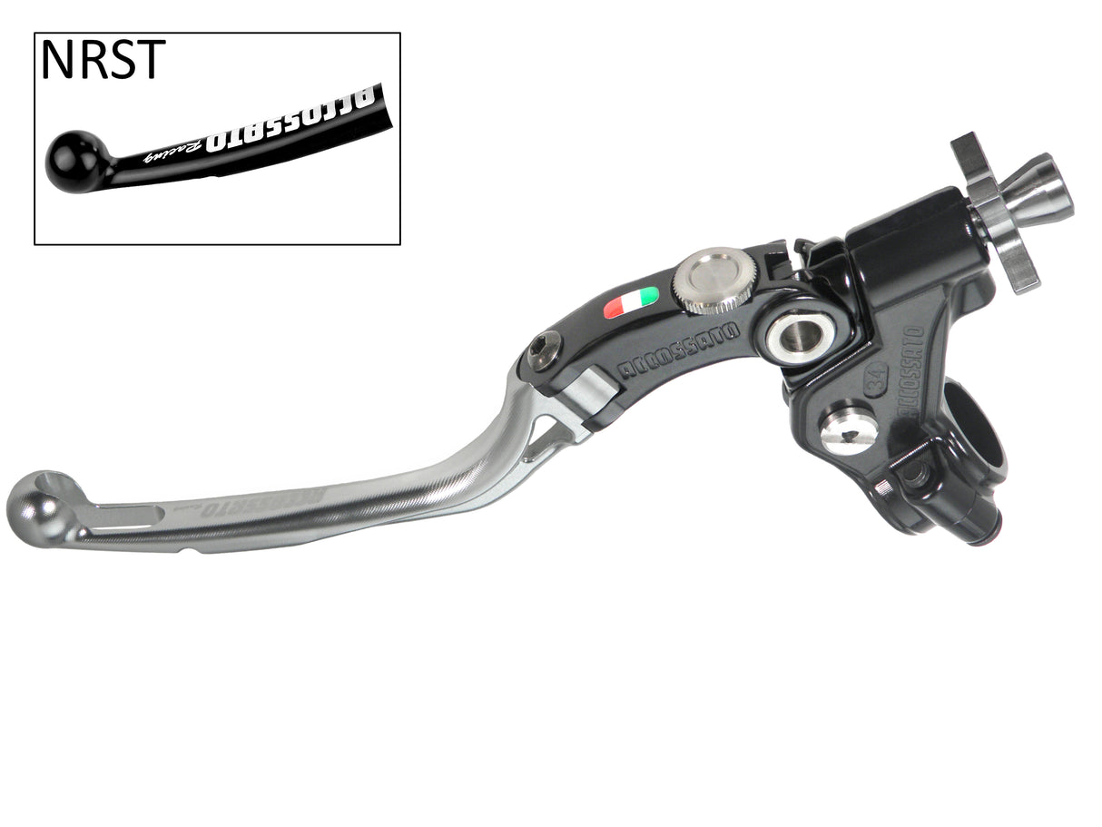 Comando Frizione A Cavo Racing Accossato Con Leva Snodata Colorata (Pomello+Leva+Regolatore), Con Predisposizione Attacco Micro