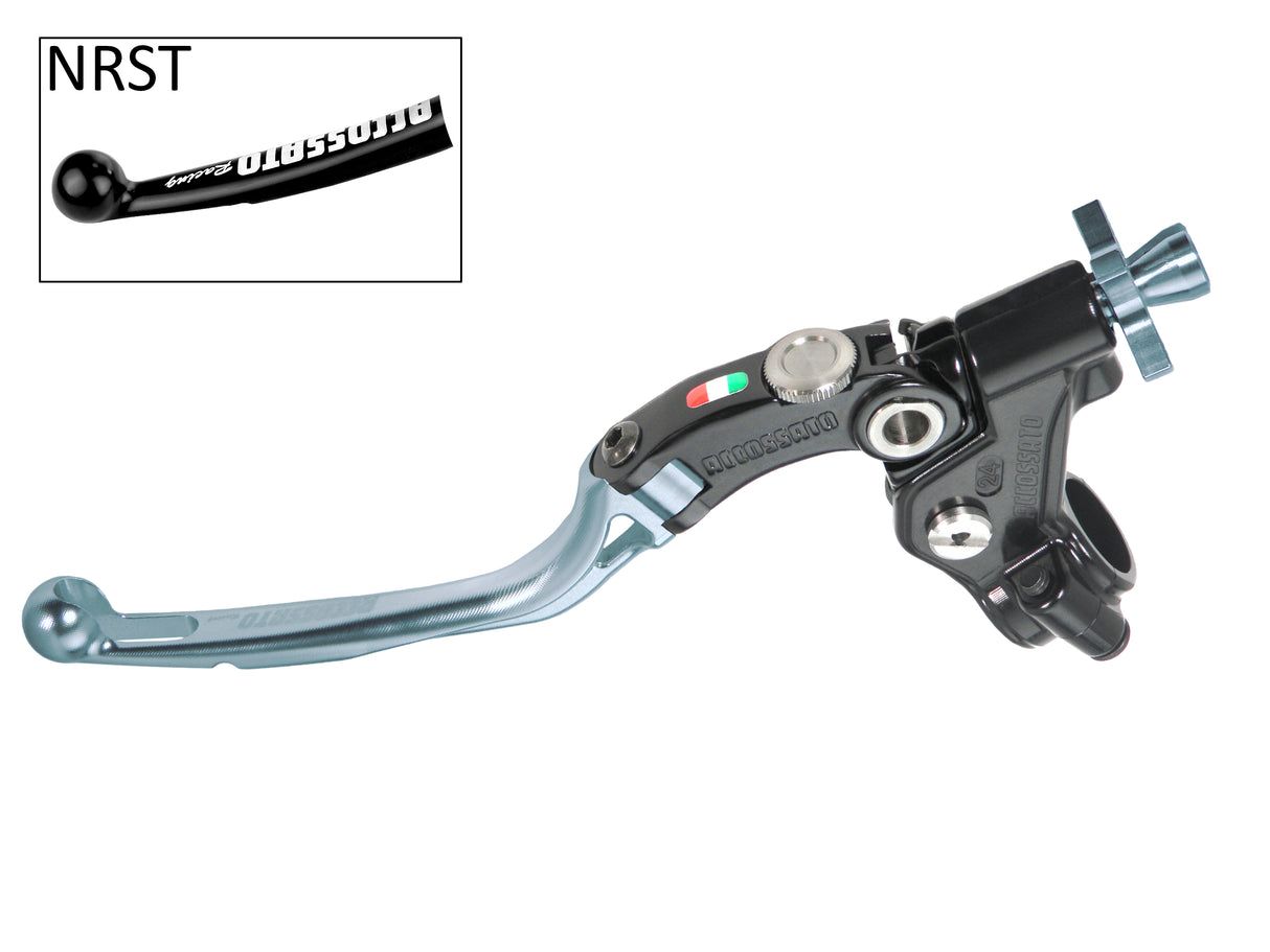 Comando Frizione A Cavo Racing Accossato Con Leva Snodata Colorata (Pomello+Leva+Regolatore), Con Predisposizione Attacco Micro