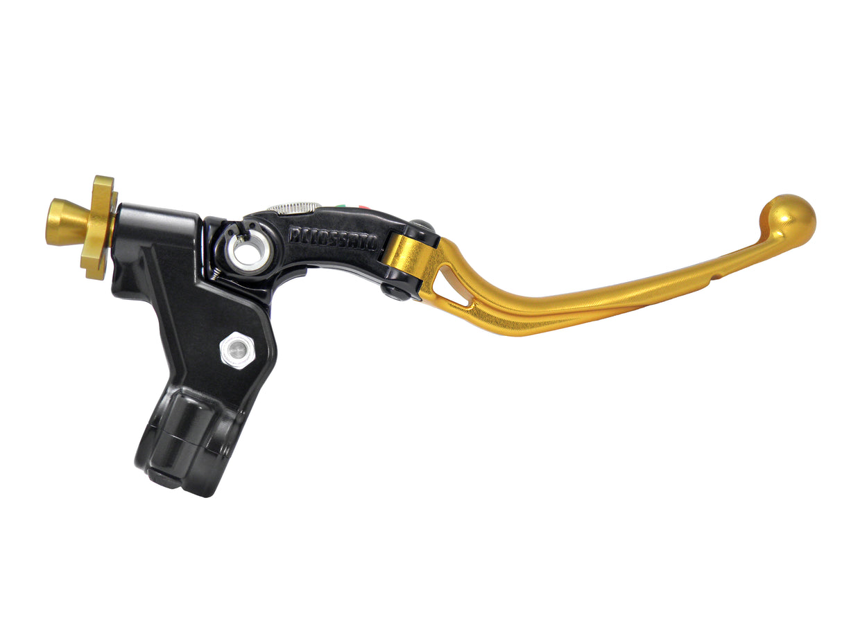 Comando Frizione A Cavo Racing Accossato Con Leva Snodata Colorata (Pomello+Leva+Regolatore), Con Predisposizione Attacco Micro