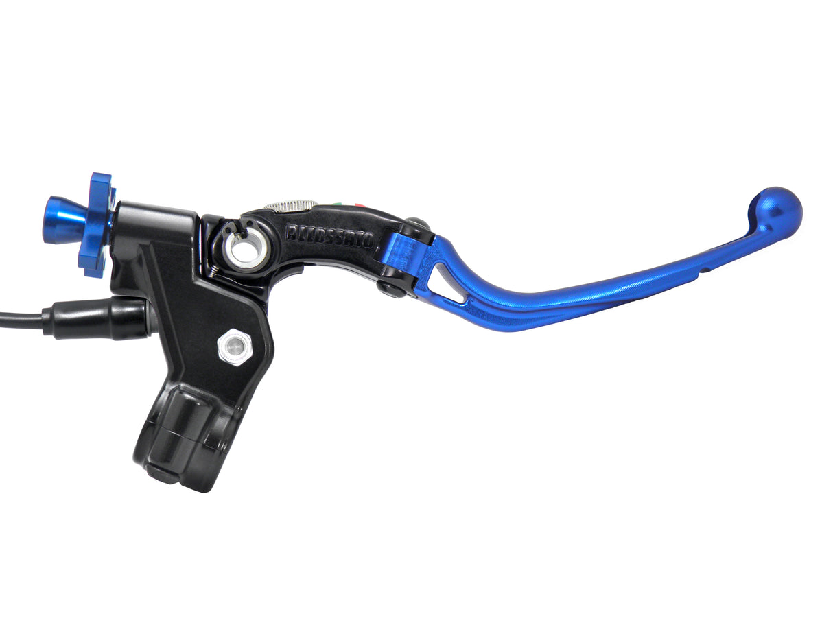 Comando Frizione A Cavo Racing Accossato Con Leva Snodata Colorata (Pomello+Leva+Regolatore), Con Micro Incluso