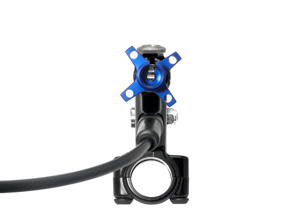 Comando Frizione A Cavo Racing Accossato Con Leva Snodata Colorata (Pomello+Leva+Regolatore), Con Micro Incluso