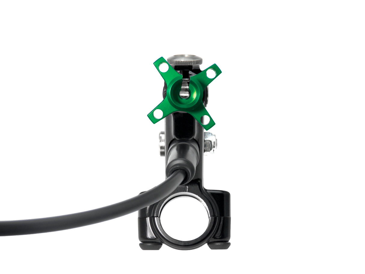 Comando Frizione A Cavo Racing Accossato Con Leva Snodata Colorata (Pomello+Leva+Regolatore), Con Micro Incluso