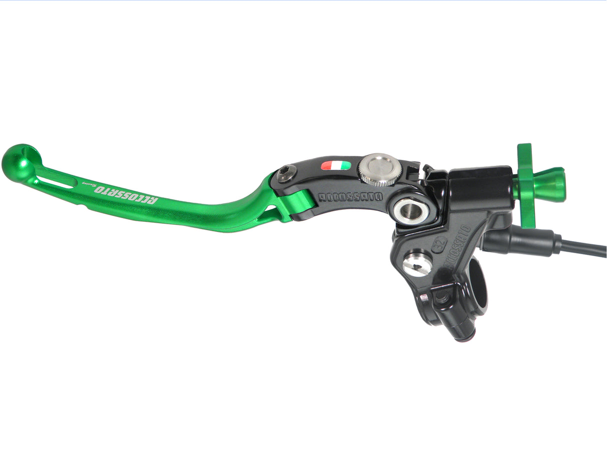 Comando Frizione A Cavo Racing Accossato Con Leva Snodata Colorata (Pomello+Leva+Regolatore), Con Micro Incluso