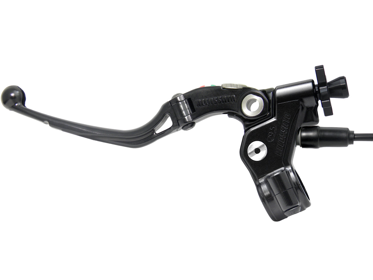 Comando Frizione A Cavo Racing Accossato Con Leva Snodata Colorata (Pomello+Leva+Regolatore), Con Micro Incluso