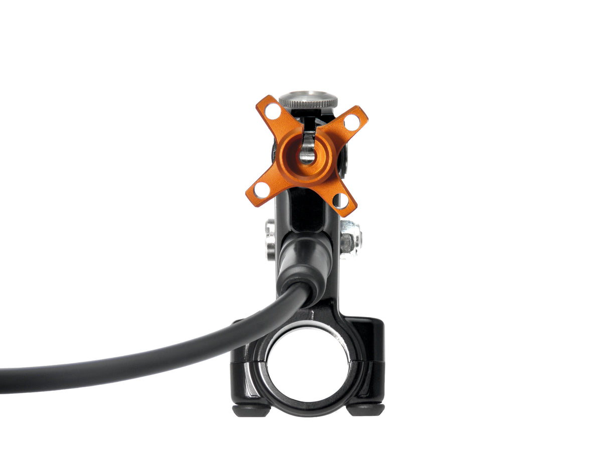 Comando Frizione A Cavo Racing Accossato Con Leva Snodata Colorata (Pomello+Leva+Regolatore), Con Micro Incluso