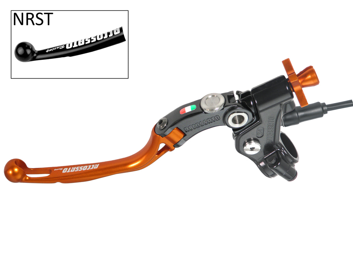 Comando Frizione A Cavo Racing Accossato Con Leva Snodata Colorata (Pomello+Leva+Regolatore), Con Micro Incluso