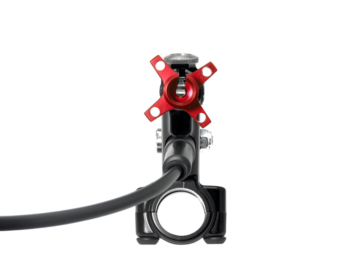 Comando Frizione A Cavo Racing Accossato Con Leva Snodata Colorata (Pomello+Leva+Regolatore), Con Micro Incluso