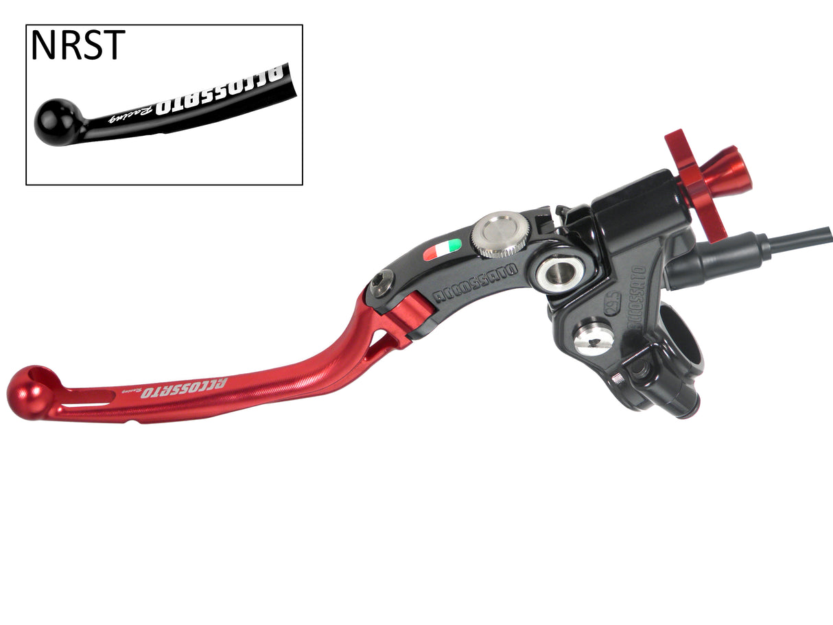 Comando Frizione A Cavo Racing Accossato Con Leva Snodata Colorata (Pomello+Leva+Regolatore), Con Micro Incluso
