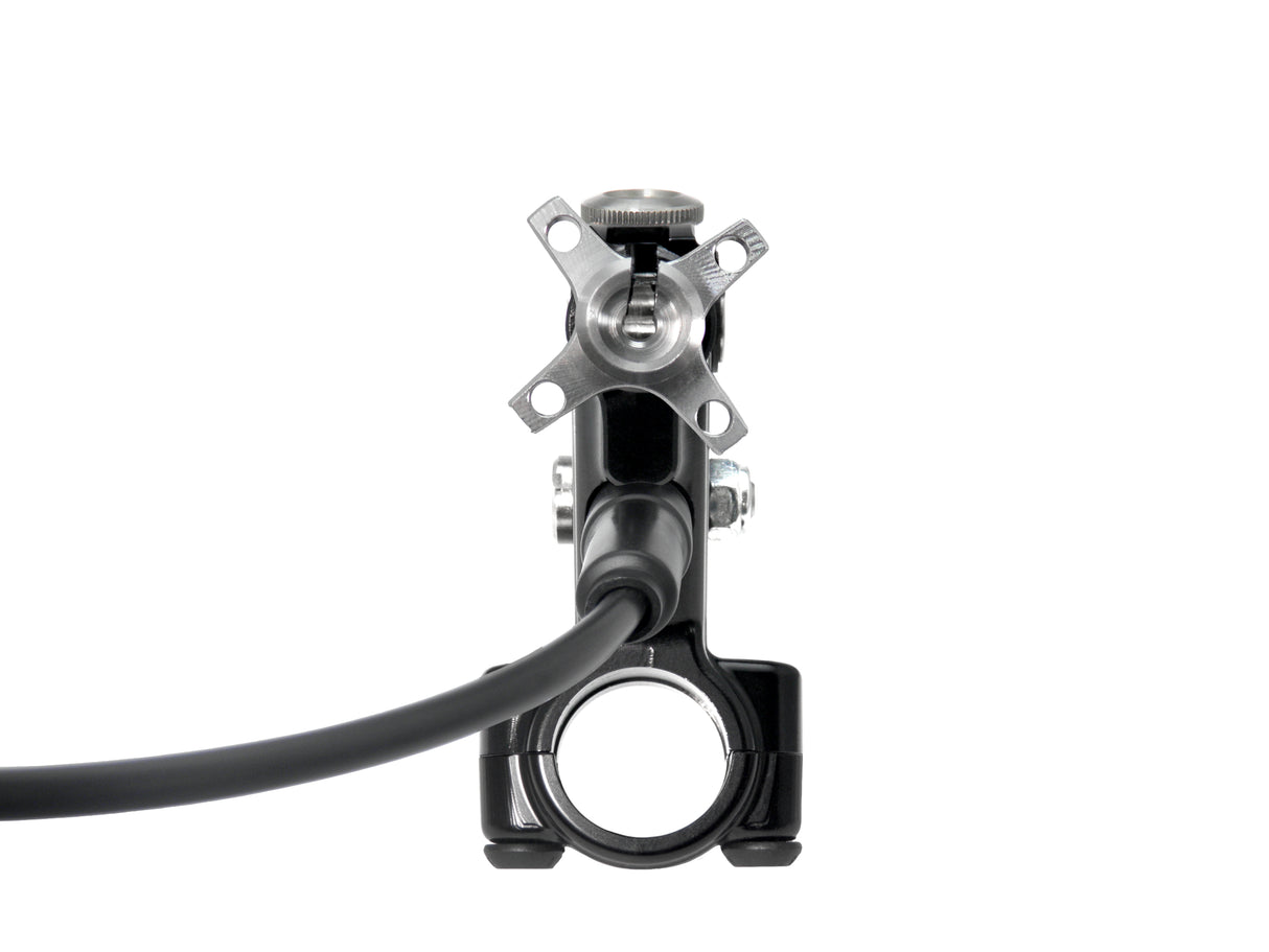 Comando Frizione A Cavo Racing Accossato Con Leva Snodata Colorata (Pomello+Leva+Regolatore), Con Micro Incluso