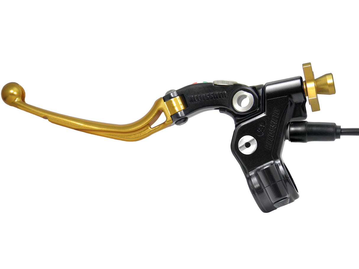 Comando Frizione A Cavo Racing Accossato Con Leva Snodata Colorata (Pomello+Leva+Regolatore), Con Micro Incluso