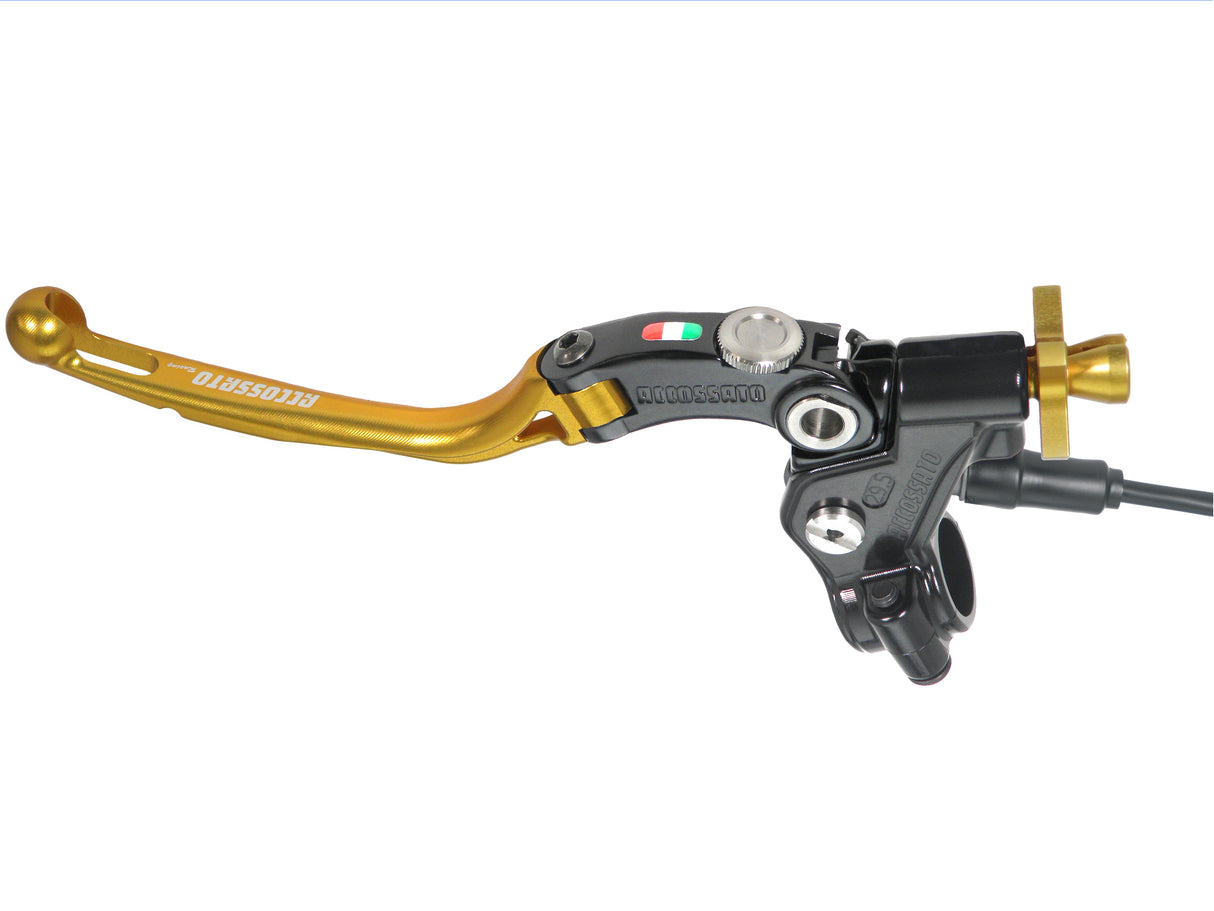 Comando Frizione A Cavo Racing Accossato Con Leva Snodata Colorata (Pomello+Leva+Regolatore), Con Micro Incluso