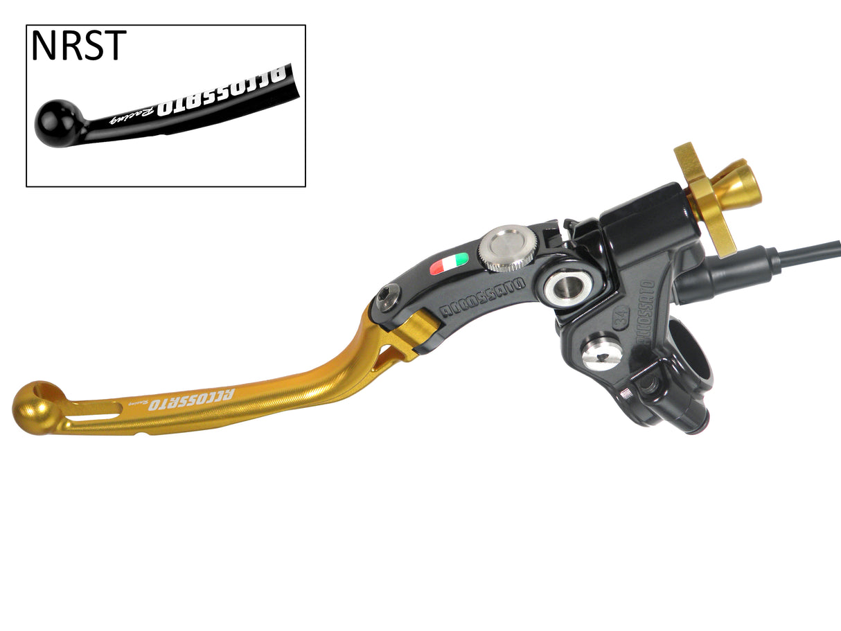 Comando Frizione A Cavo Racing Accossato Con Leva Snodata Colorata (Pomello+Leva+Regolatore), Con Micro Incluso