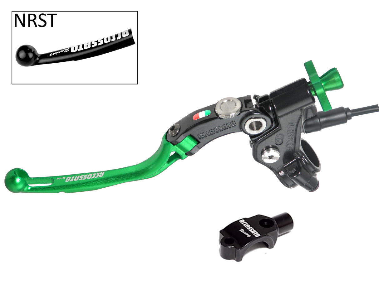 Comando Frizione A Cavo Racing Accossato Con Leva Snodata Colorata (Pomello+Leva+Regolatore), Con Micro E Supporto Specchietto Inclusi - Supporto specchio: M8