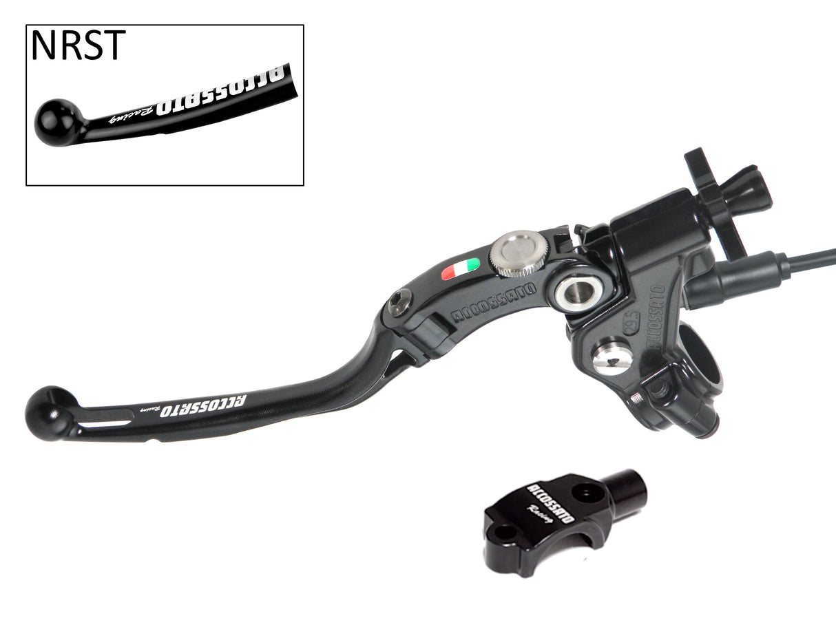 Comando Frizione A Cavo Racing Accossato Con Leva Snodata Colorata (Pomello+Leva+Regolatore), Con Micro E Supporto Specchietto Inclusi - Supporto specchio: M10