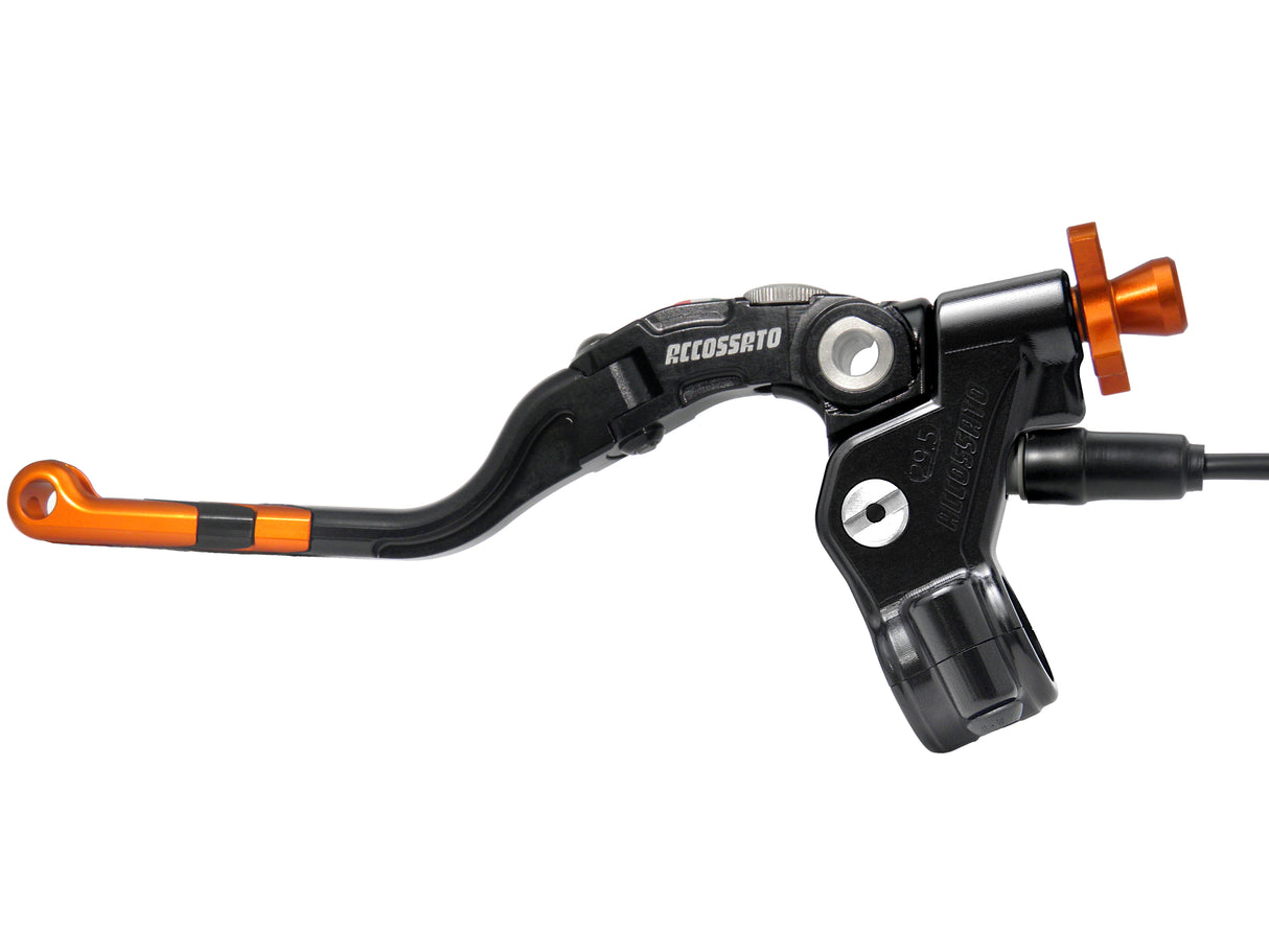 Comando Frizione A Cavo Accossato Con Leva Revolution Colorata (Pomello+Inserto+Regolatore), Con Micro Incluso