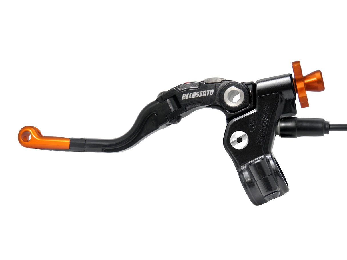 Comando Frizione A Cavo Accossato Con Leva Revolution Colorata (Pomello+Inserto+Regolatore), Con Micro Incluso