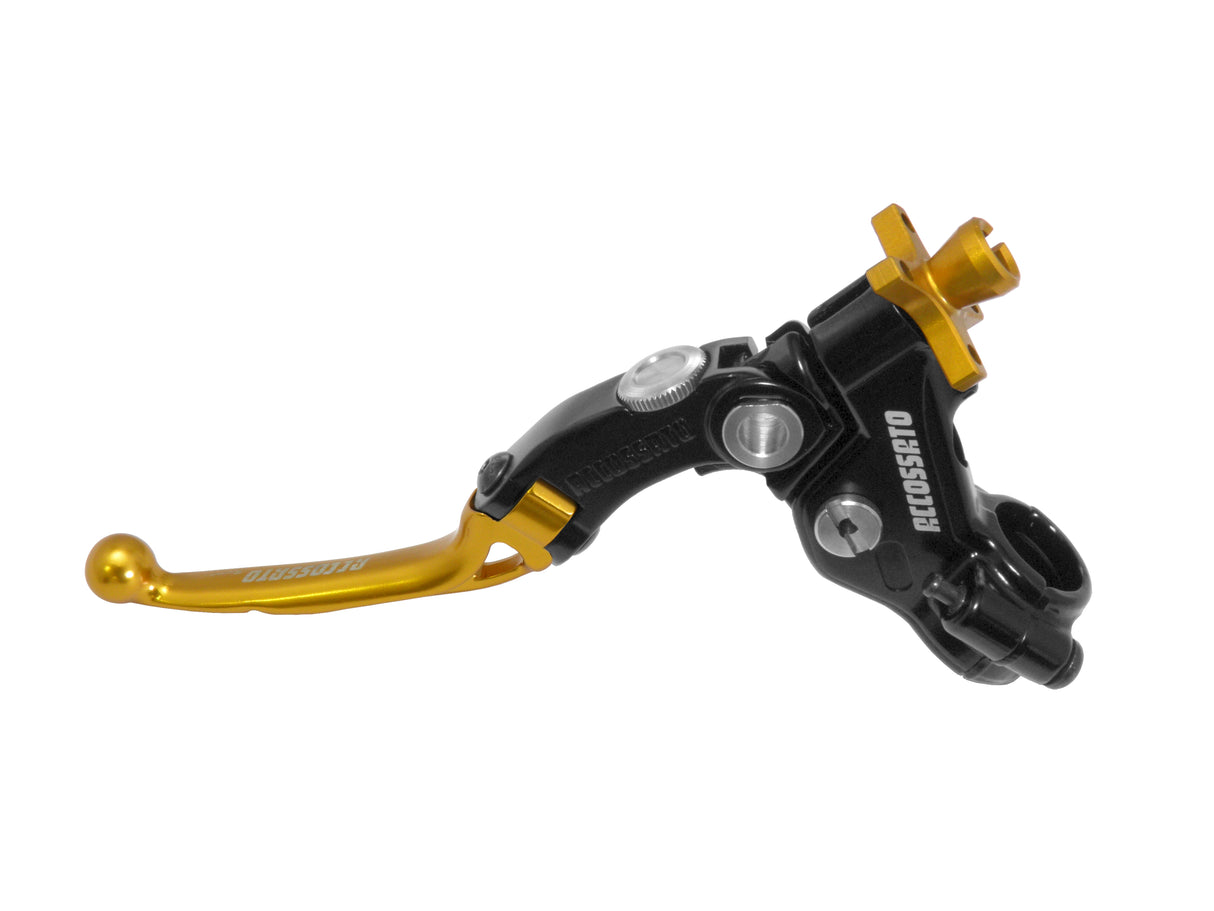 Comando Frizione Moto 3 Accossato Con Leva Snodata Colorata (Pomello+Leva)