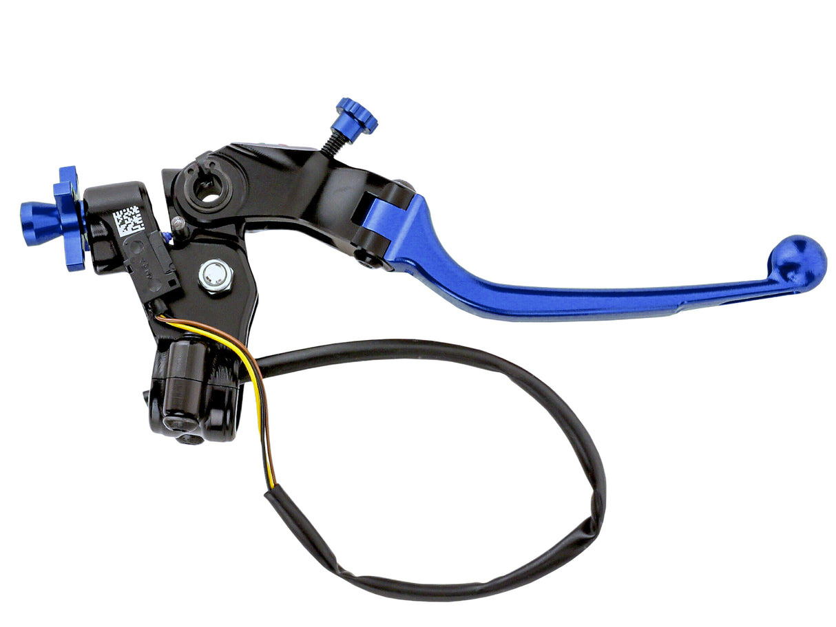 Comando Frizione A Cavo Racing Accossato Nuova Versione Con Interasse Regolabile (24mm-29mm), Leva Snodata Colorata (Pomello+Leva+Regolatore) e Micro Incluso