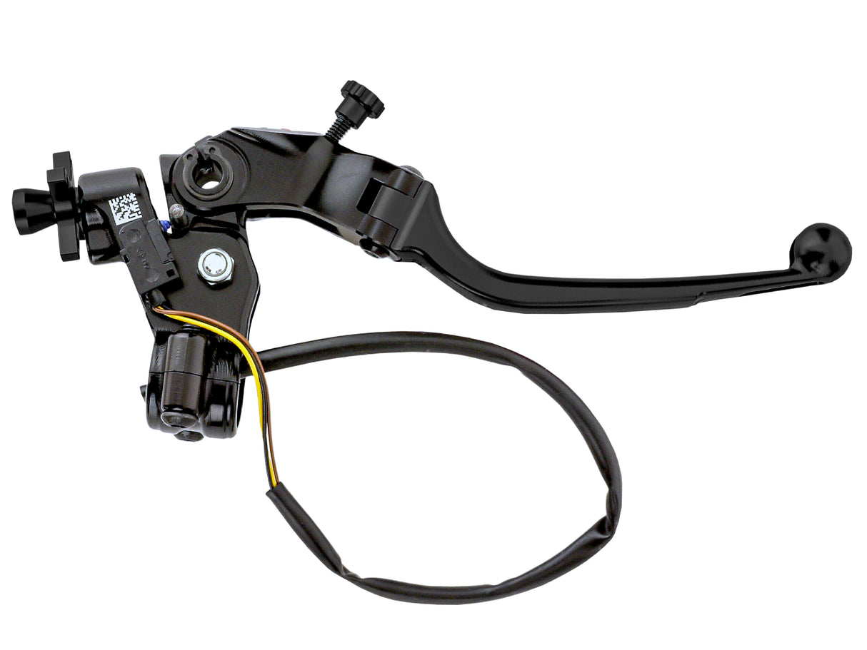 Comando Frizione A Cavo Racing Accossato Nuova Versione Con Interasse Regolabile (24mm-29mm), Leva Snodata Colorata (Pomello+Leva+Regolatore) e Micro Incluso