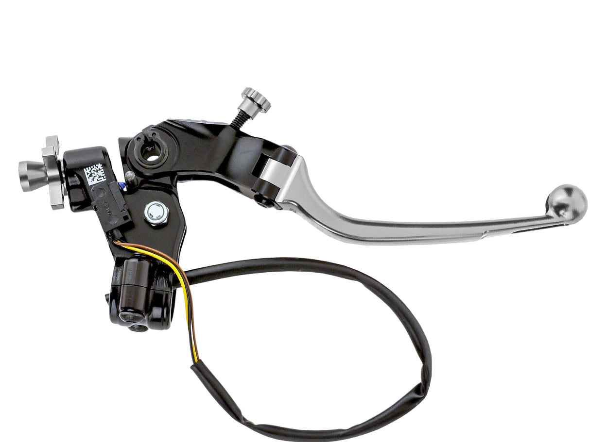 Comando Frizione A Cavo Racing Accossato Nuova Versione Con Interasse Regolabile (24mm-29mm), Leva Snodata Colorata (Pomello+Leva+Regolatore) e Micro Incluso