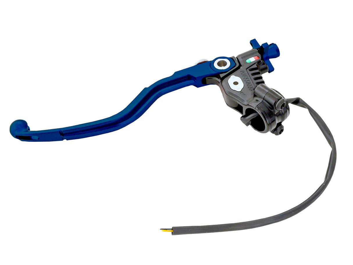 Comando Frizione A Cavo Racing Accossato Nuova Versione Con Interasse Regolabile (24mm-29mm), Leva Fissa Colorata (Pomello+Leva+Regolatore) e Micro Incluso