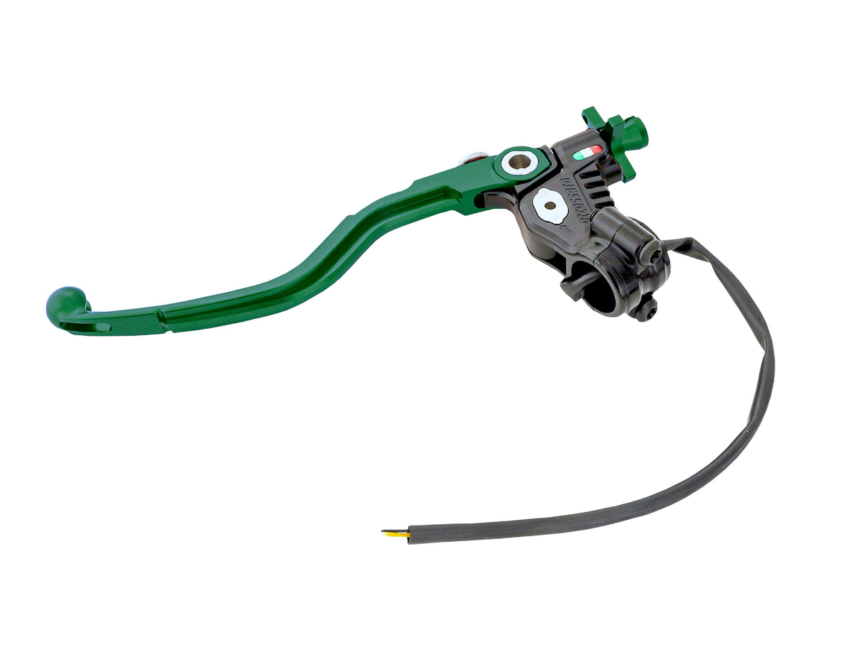 Comando Frizione A Cavo Racing Accossato Nuova Versione Con Interasse Regolabile (24mm-29mm), Leva Fissa Colorata (Pomello+Leva+Regolatore) e Micro Incluso
