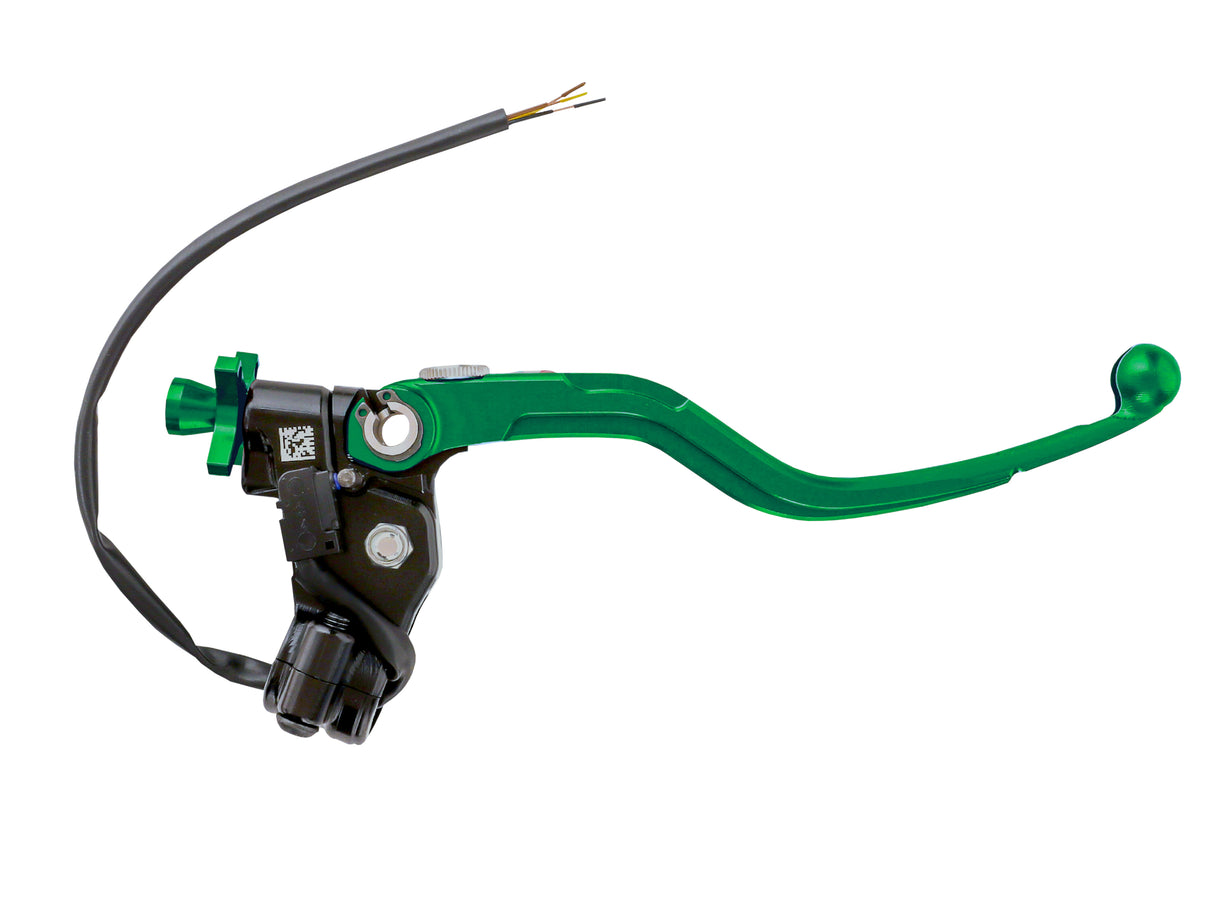 Comando Frizione A Cavo Racing Accossato Nuova Versione Con Interasse Regolabile (24mm-29mm), Leva Fissa Colorata (Pomello+Leva+Regolatore) e Micro Incluso