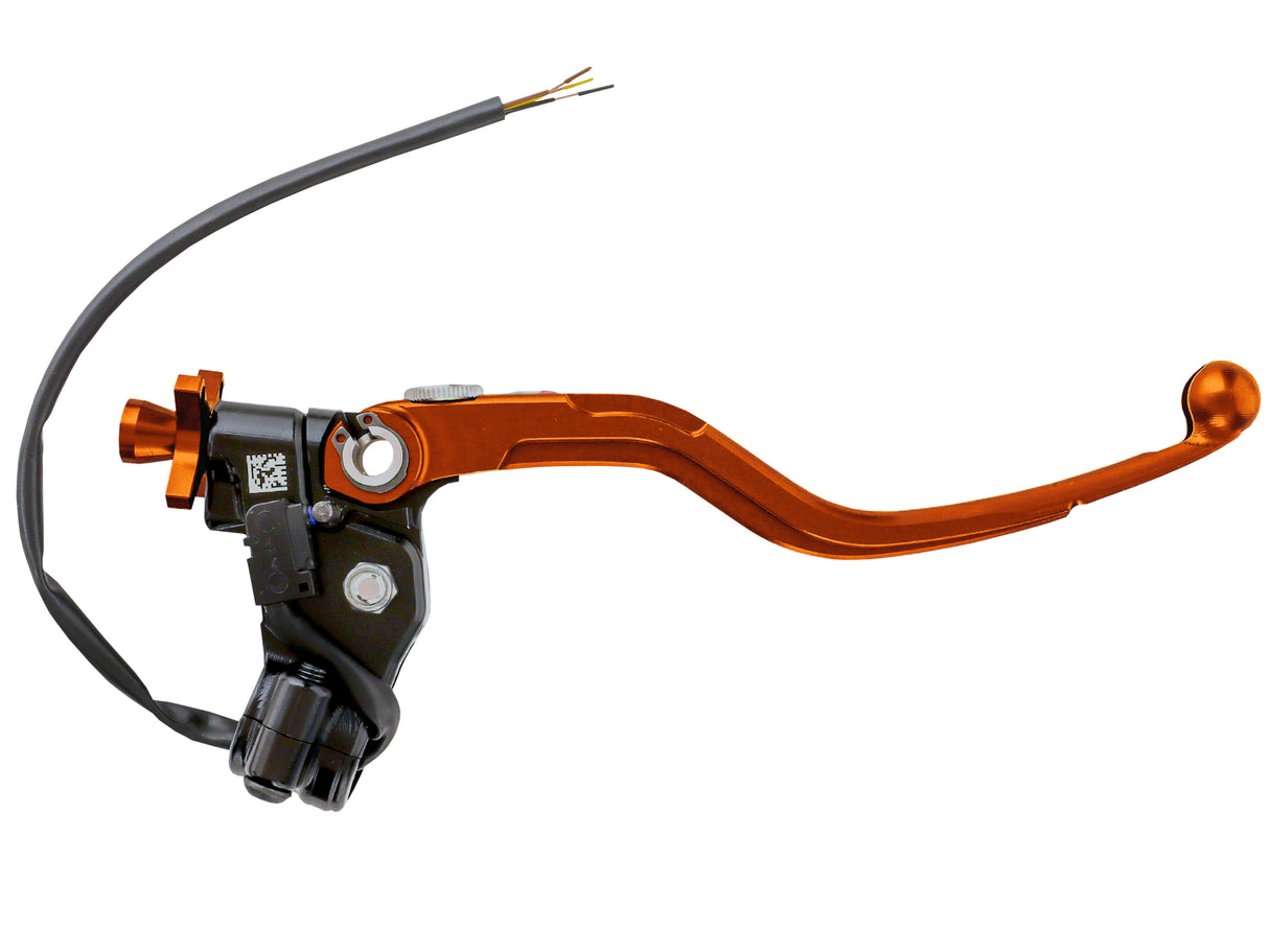 Comando Frizione A Cavo Racing Accossato Nuova Versione Con Interasse Regolabile (24mm-29mm), Leva Fissa Colorata (Pomello+Leva+Regolatore) e Micro Incluso