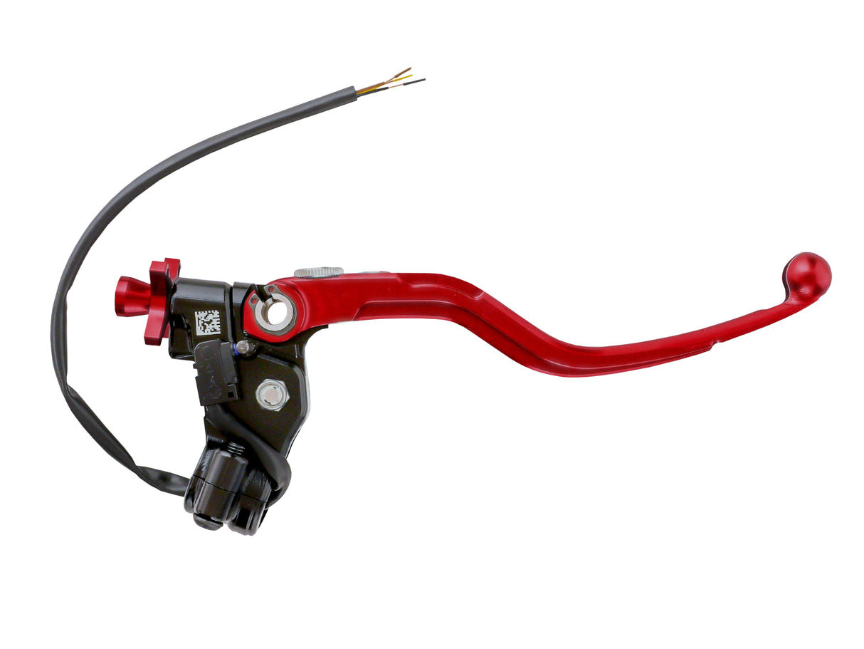 Comando Frizione A Cavo Racing Accossato Nuova Versione Con Interasse Regolabile (24mm-29mm), Leva Fissa Colorata (Pomello+Leva+Regolatore) e Micro Incluso