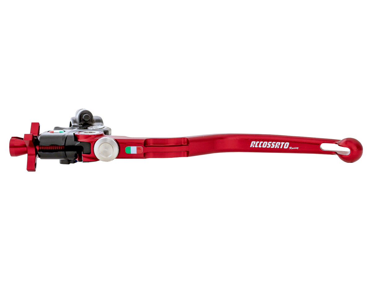 Comando Frizione A Cavo Racing Accossato Nuova Versione Con Interasse Regolabile (24mm-29mm), Leva Fissa Colorata (Pomello+Leva+Regolatore) e Micro Incluso