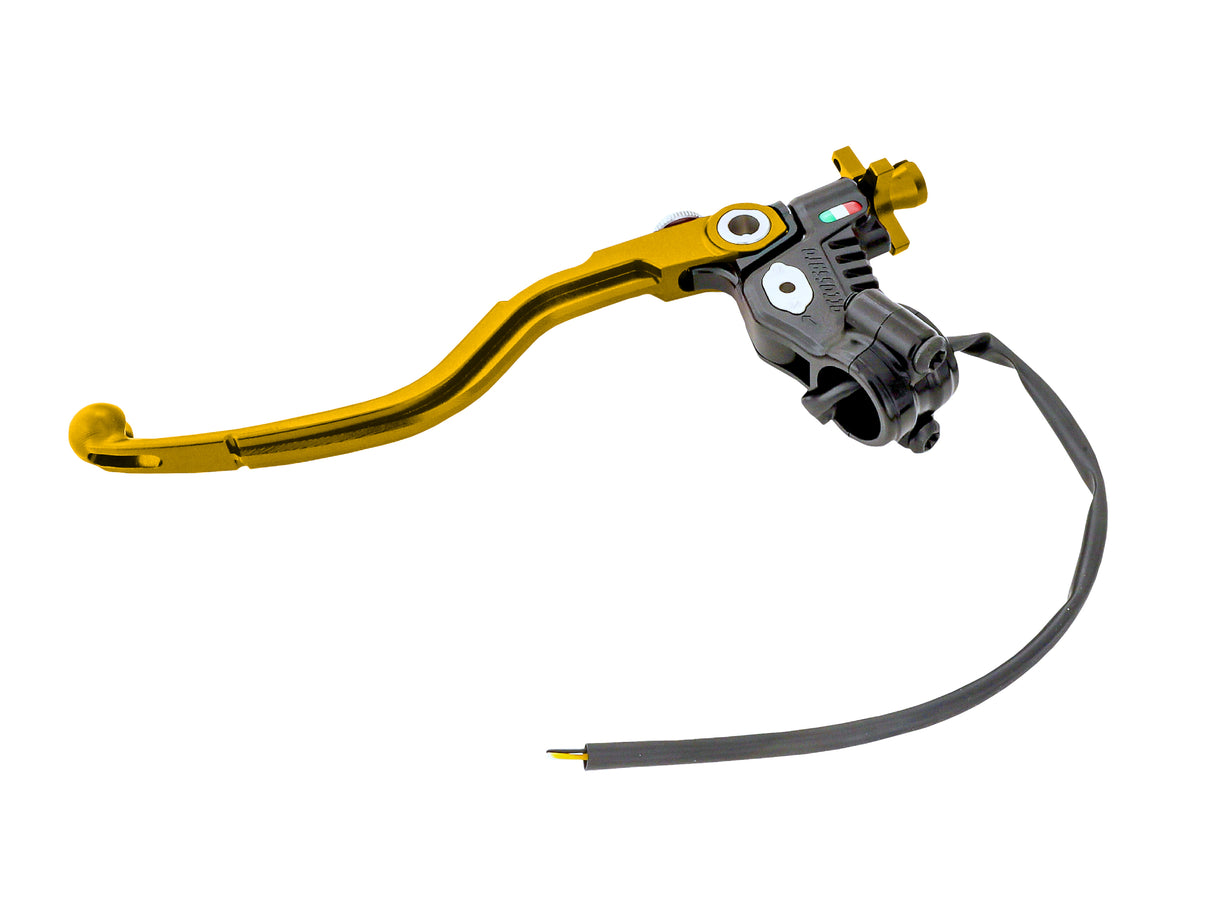 Comando Frizione A Cavo Racing Accossato Nuova Versione Con Interasse Regolabile (24mm-29mm), Leva Fissa Colorata (Pomello+Leva+Regolatore) e Micro Incluso