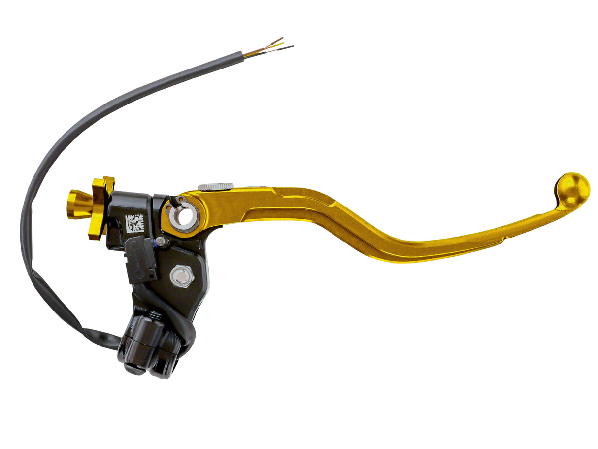 Comando Frizione A Cavo Racing Accossato Nuova Versione Con Interasse Regolabile (24mm-29mm), Leva Fissa Colorata (Pomello+Leva+Regolatore) e Micro Incluso