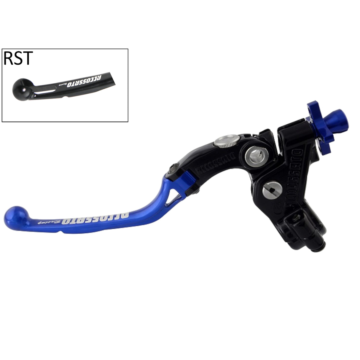 Comando Frizione A Cavo Racing Accossato Con Leva Snodata Colorata (Pomello+Leva+Regolatore) Attacco 1 pollice